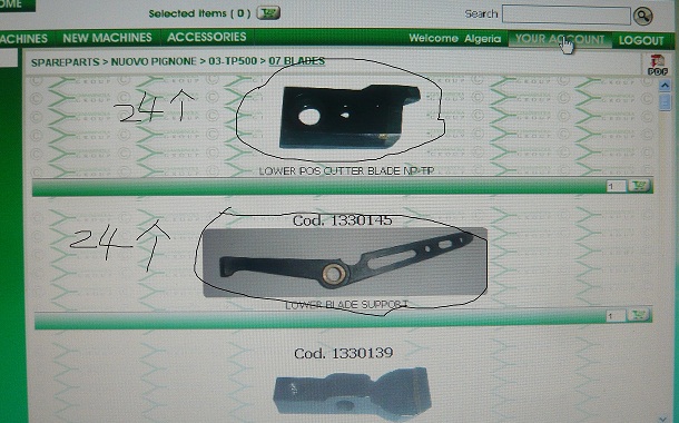 tp500 rapier loom parts